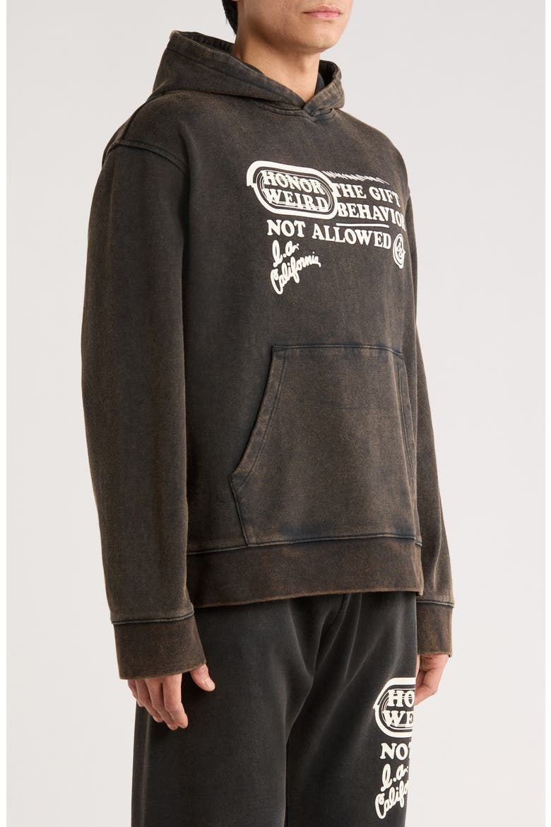 Not Allowed Cotton Blend Hoodie, Alternate, color, BLACK