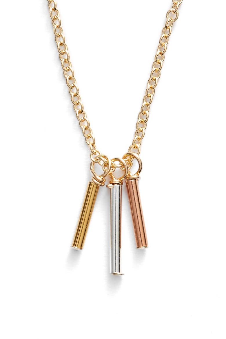 'Three Wishes' Cluster Pendant Necklace, Alternate, color, MIXED METAL
