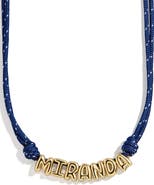 BaubleBar Bubble Letter Custom Paracord Necklace