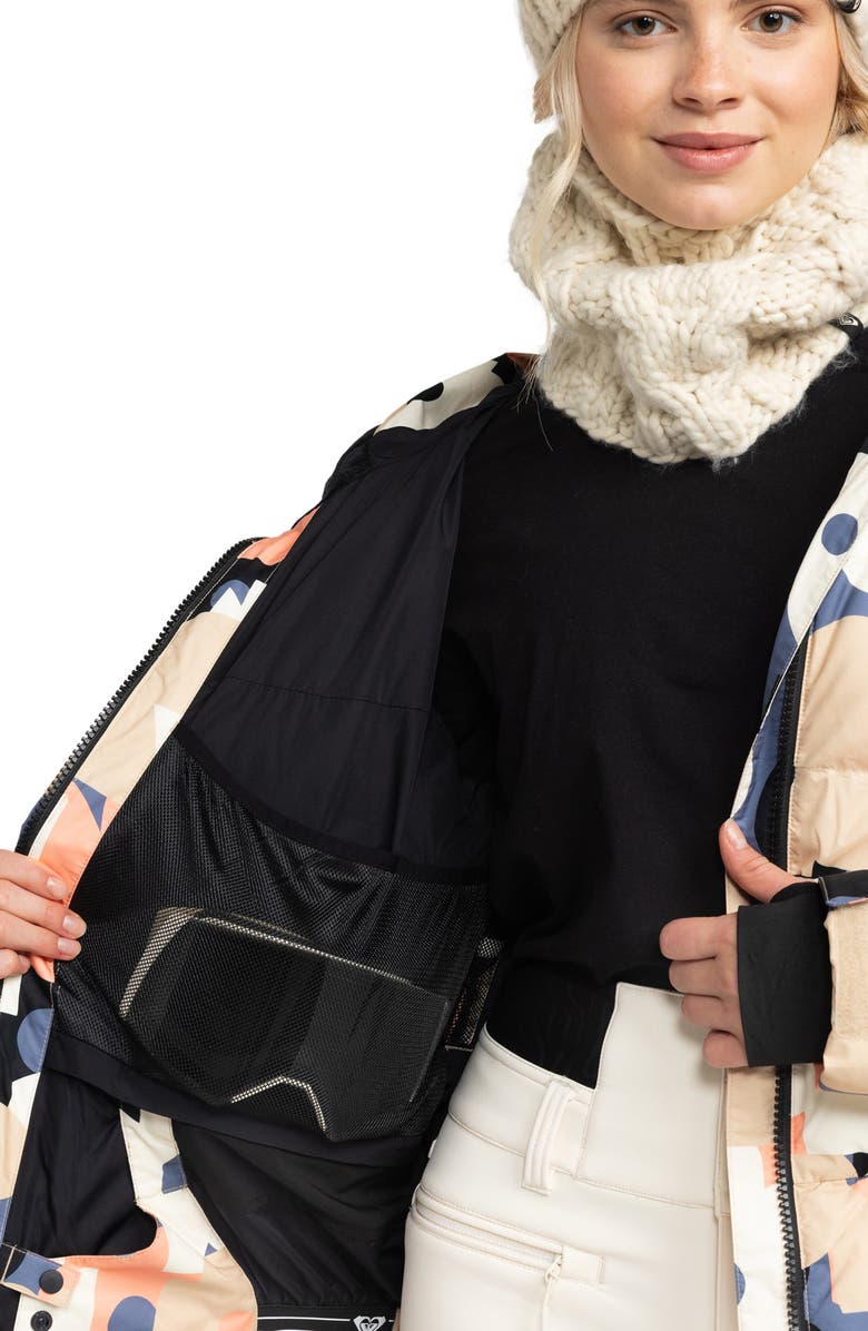 Roxy Alofted Water Resistant Hooded Puffer Jacket, Alternate, color, Wild Wind