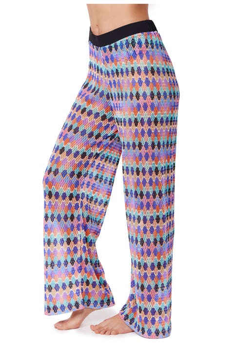 Retro Riviera Netted Crochet Beach Pant Cover-Up