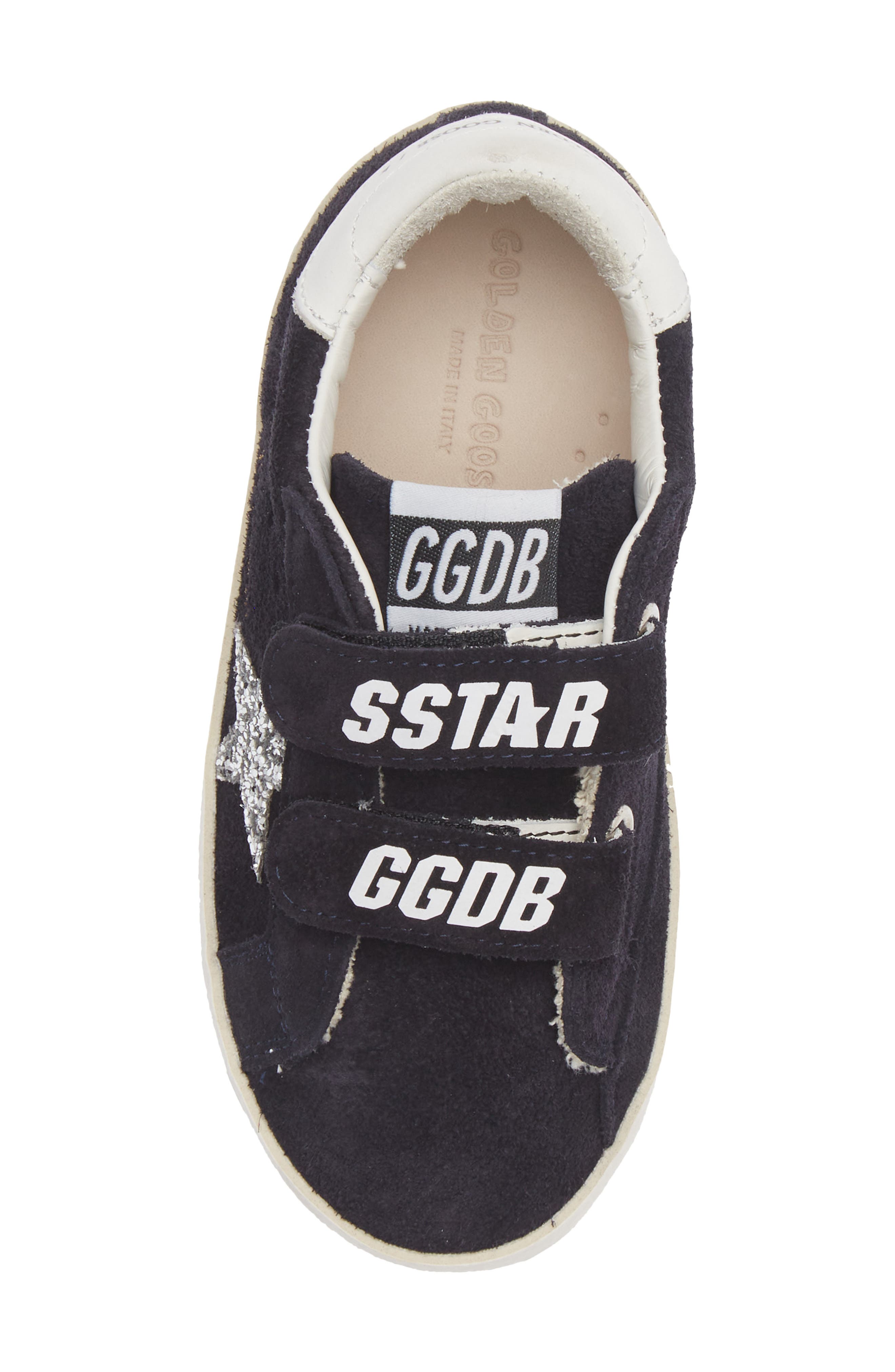 Kids' Old School Sneaker, Alternate, color, DARK BLUE/ SILVER/ WHITE