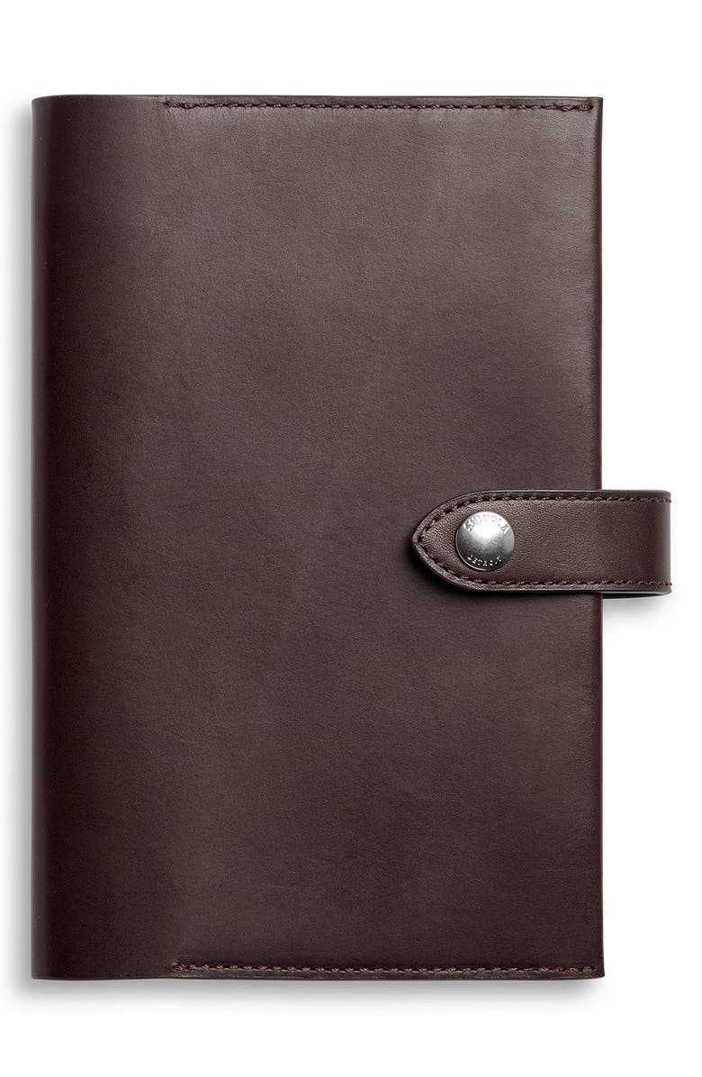 Shinola Snap Vachetta Leather Journal Cover, Main, color, 