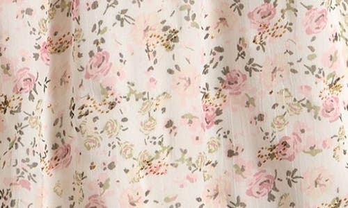 Ava & Yelly Kids' Floral Print Sleeveless Chiffon Maxi Dress In Neutral