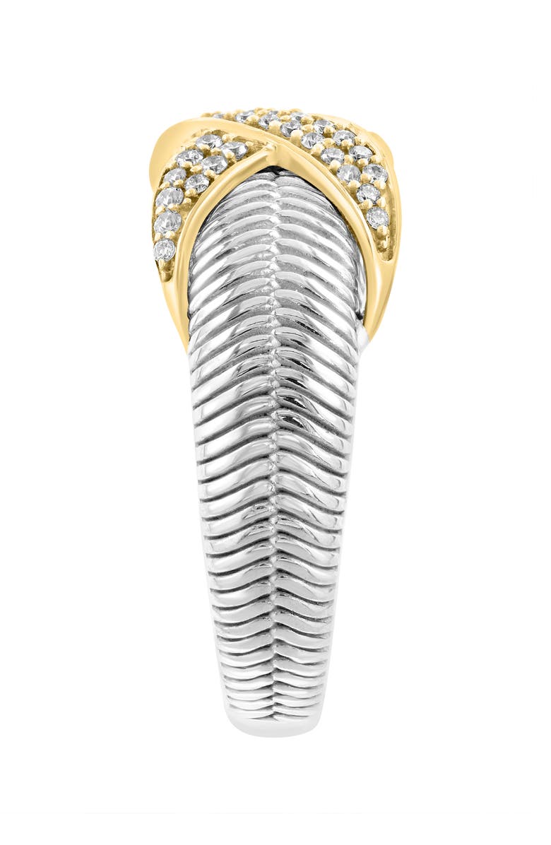 EFFY Two-Tone Pavé Diamond Ring, Alternate, color, Gold