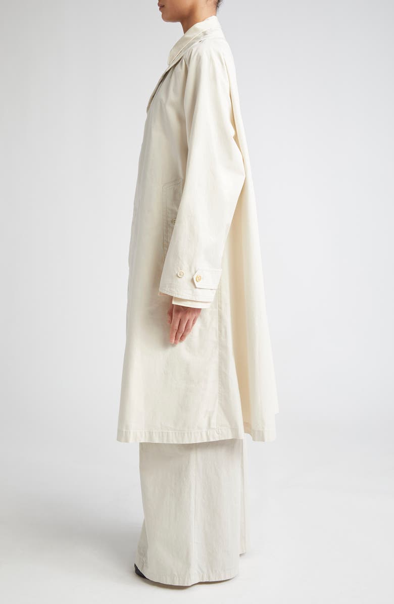 Maison Margiela Layered Gabardine Trench Coat, Alternate, color, Ivory