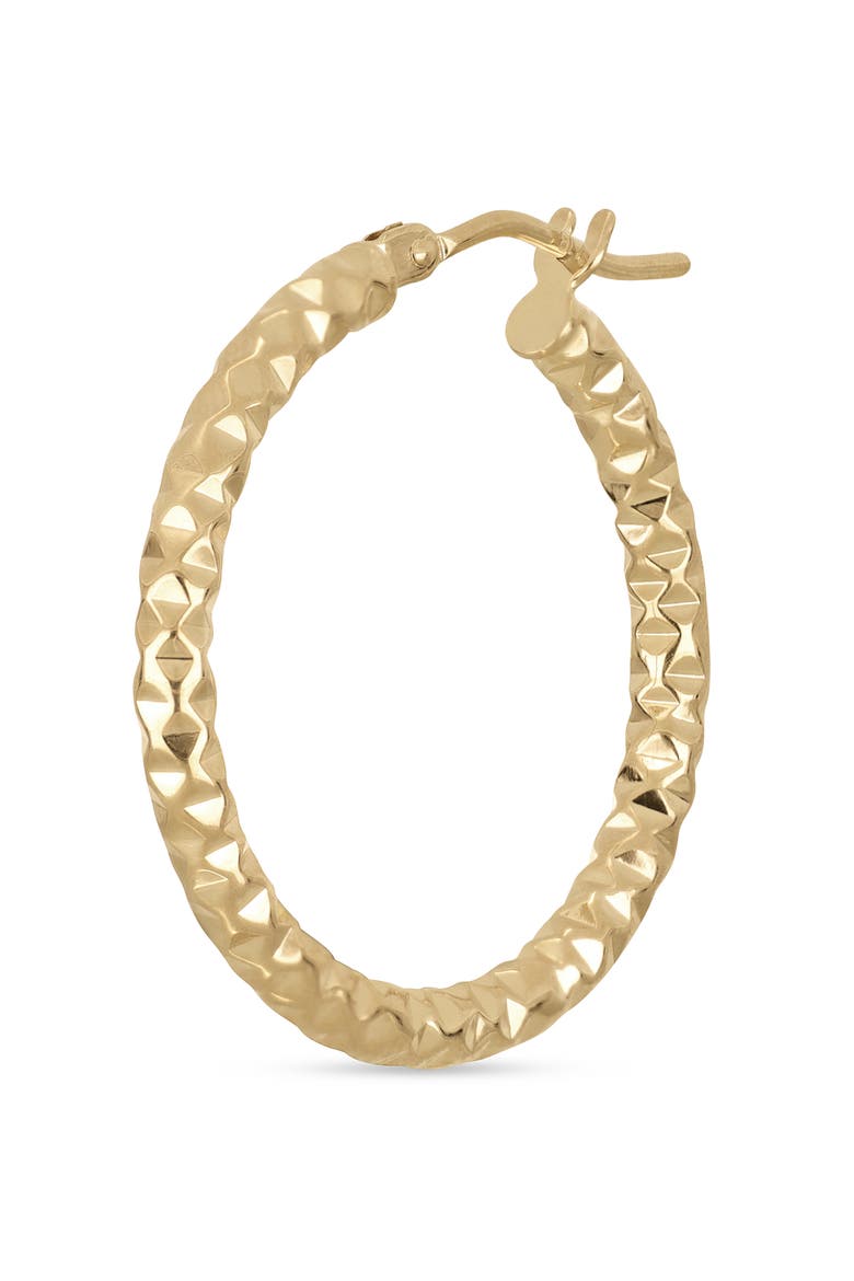 14k Gold 25mm Textured Hoop Earrings, Alternate, color, 14K YELLOW GOLD