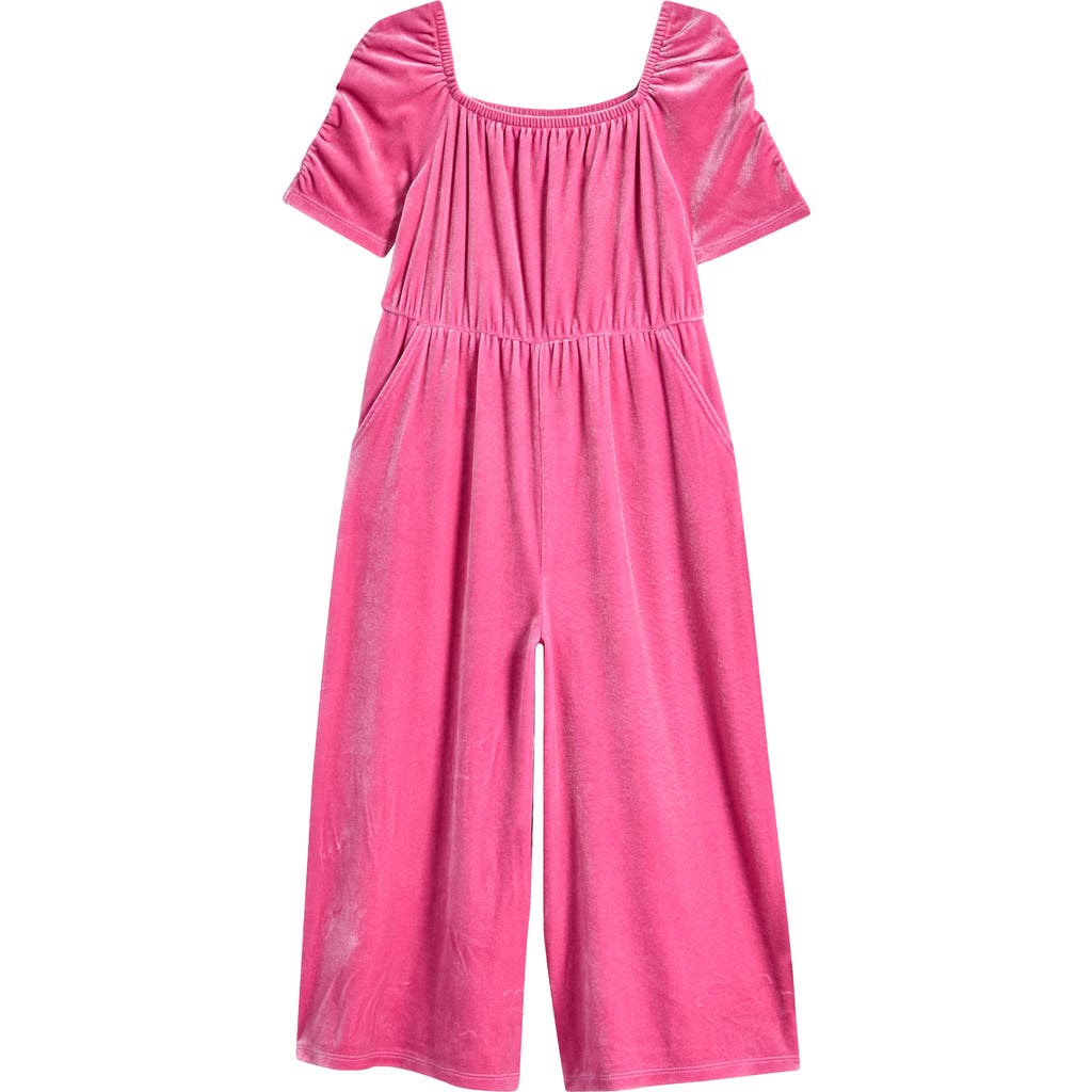 Nordstrom Kids' Velour Jumpsuit in Pink Boss