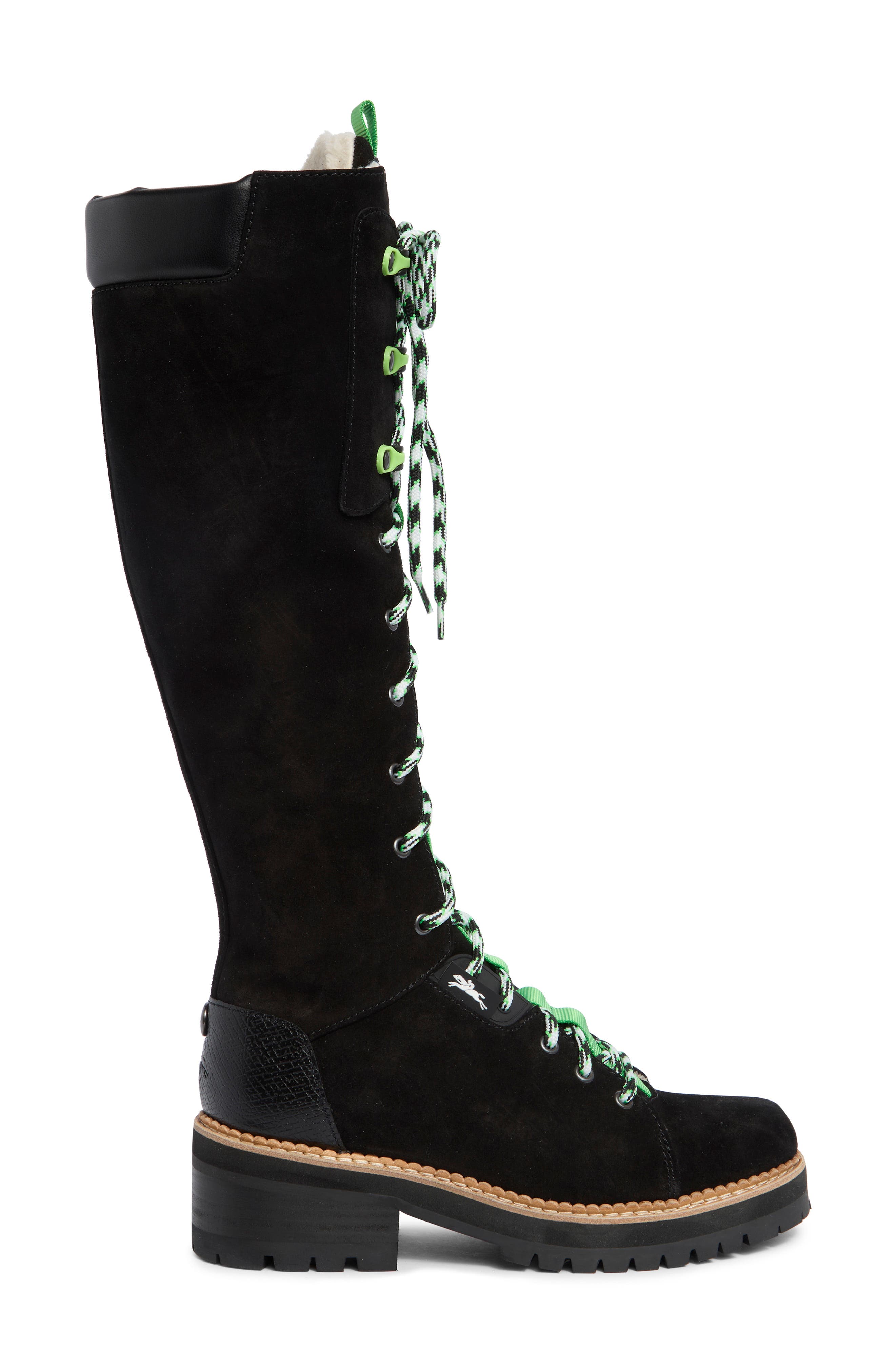 Longchamp Knee High Boot, Alternate, color, Black