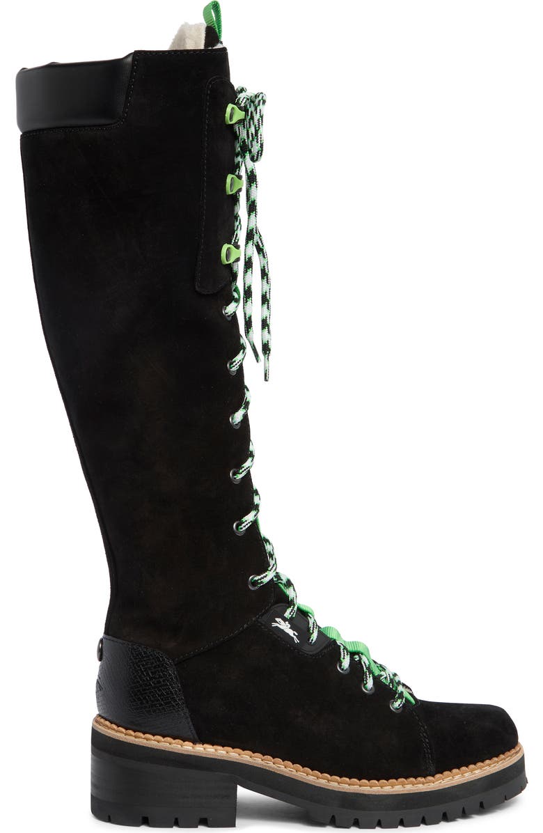 Longchamp Knee High Boot, Alternate, color, Black