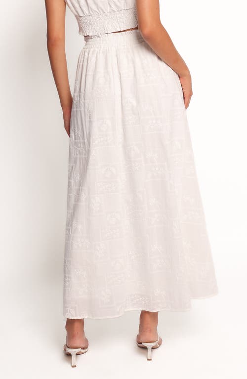 Petal And Pup Petal & Pup Kimora Embroidered Maxi Skirt In White