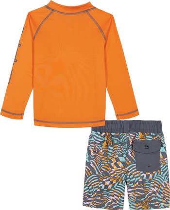 Long Sleeve Rashguard & Swim Trunks Set