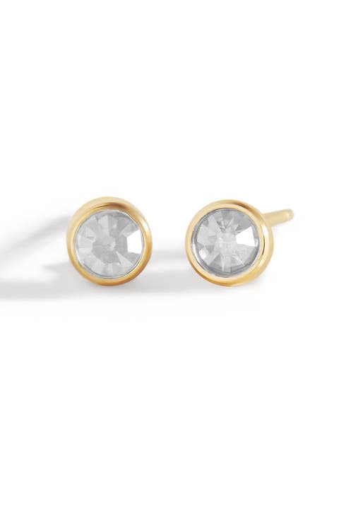 Birthstone Bezel Studs
