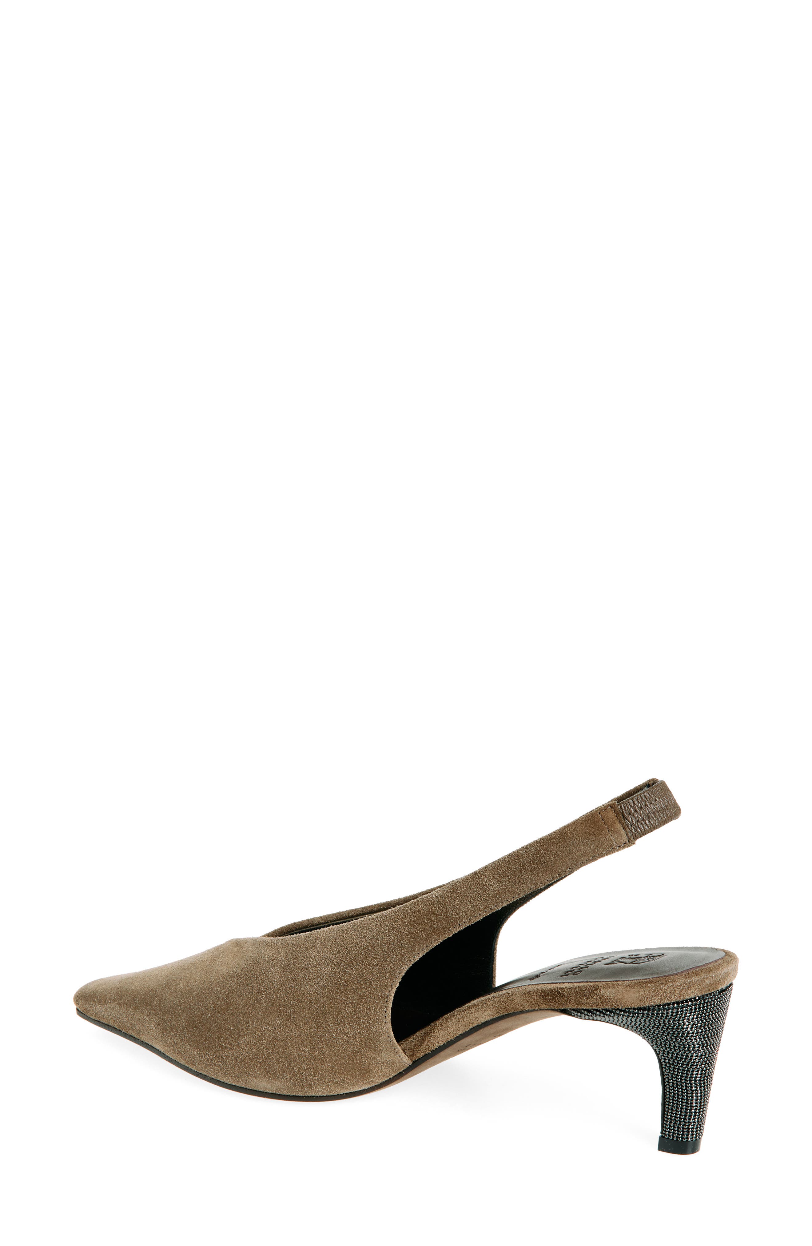Brunello Cucinelli Wrap Slingback Pump, Alternate, color, Brown