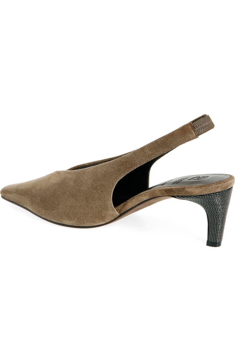 Brunello Cucinelli Wrap Slingback Pump, Alternate, color, Brown