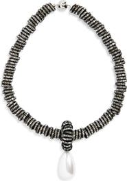 Julietta Faux Pearl Pendant Necklace