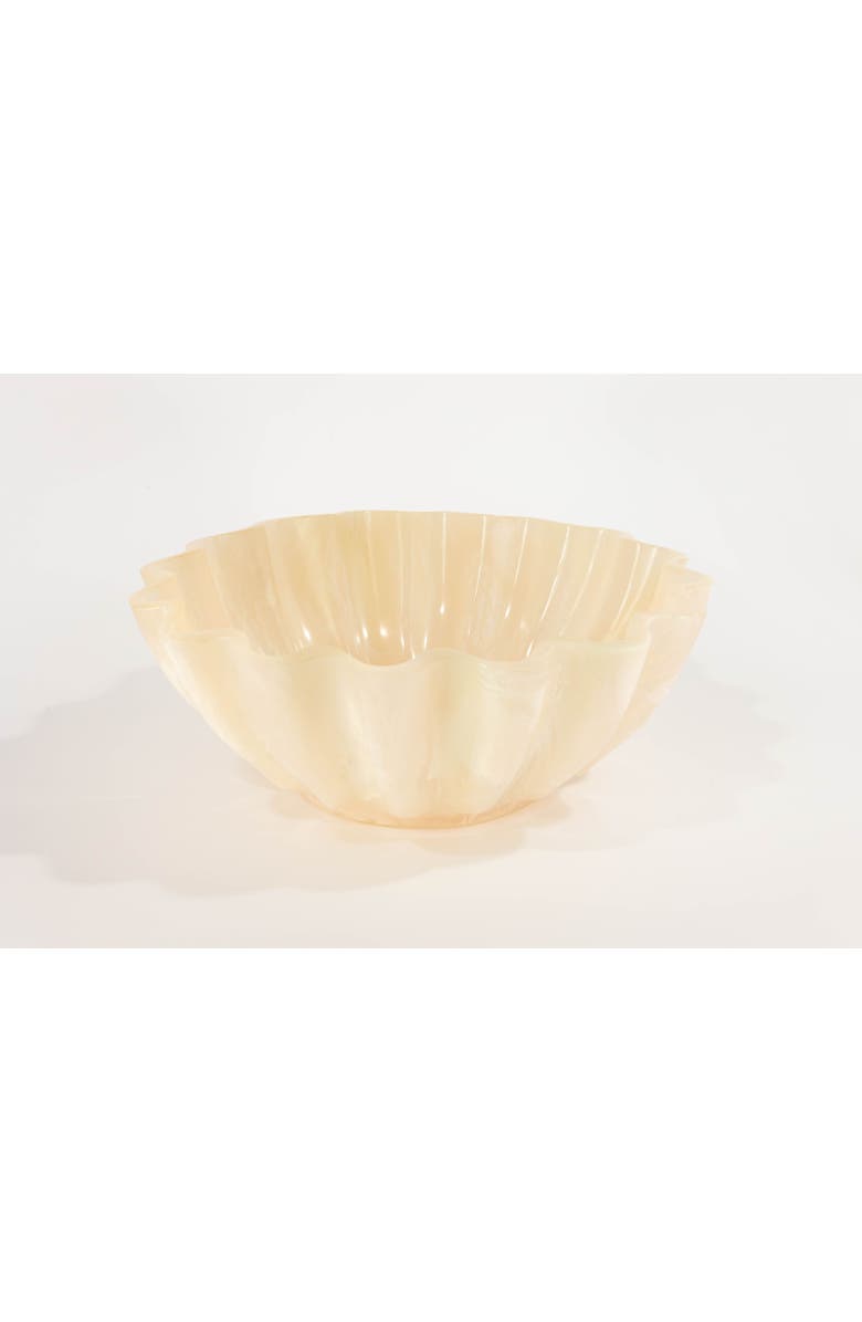 Jeanne Fitz Resin Collection Scalloped Bowl - Cream, Alternate, color, Cream