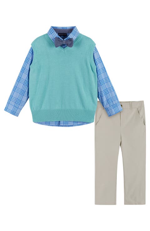 Kids' Bow Tie, Sweater Vest, Button-Up Shirt & Pants Set (Toddler & Little Kid)