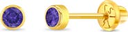 In Season Jewelry 14k Tiny Cubic Zirconia Birthstone Earrings