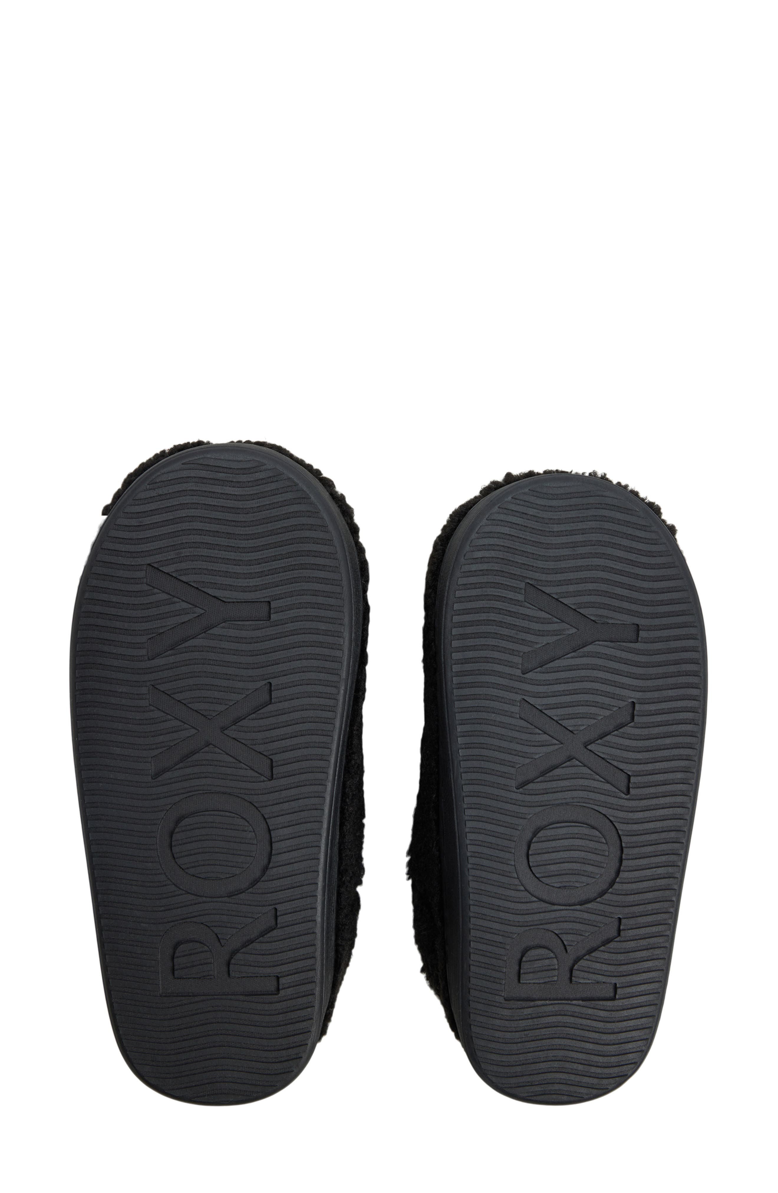 Roxy Colorado Faux Shearling Slipper, Alternate, color, Black