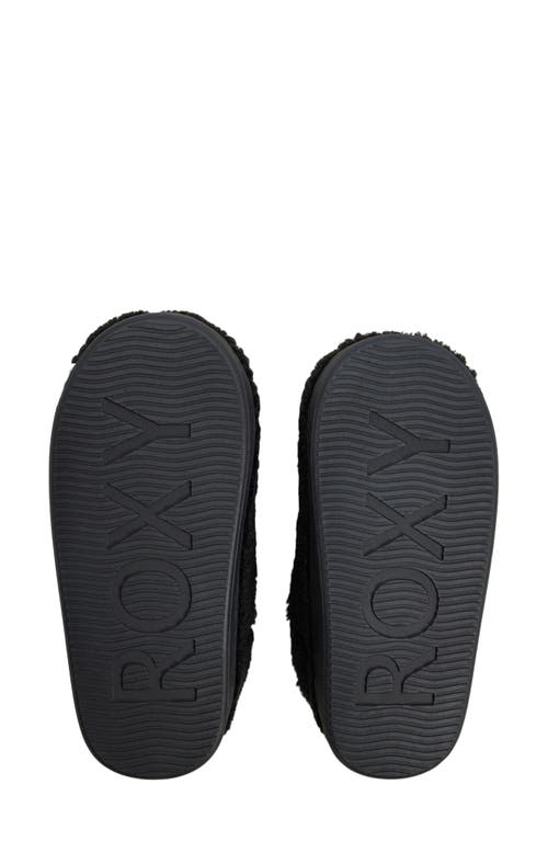 Roxy Colorado Faux Shearling Slipper In Black