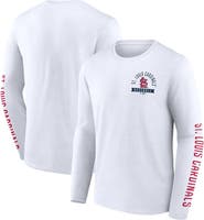 FANATICS Men's Fanatics White St. Louis Cardinals Press Box Long Sleeve T-Shirt