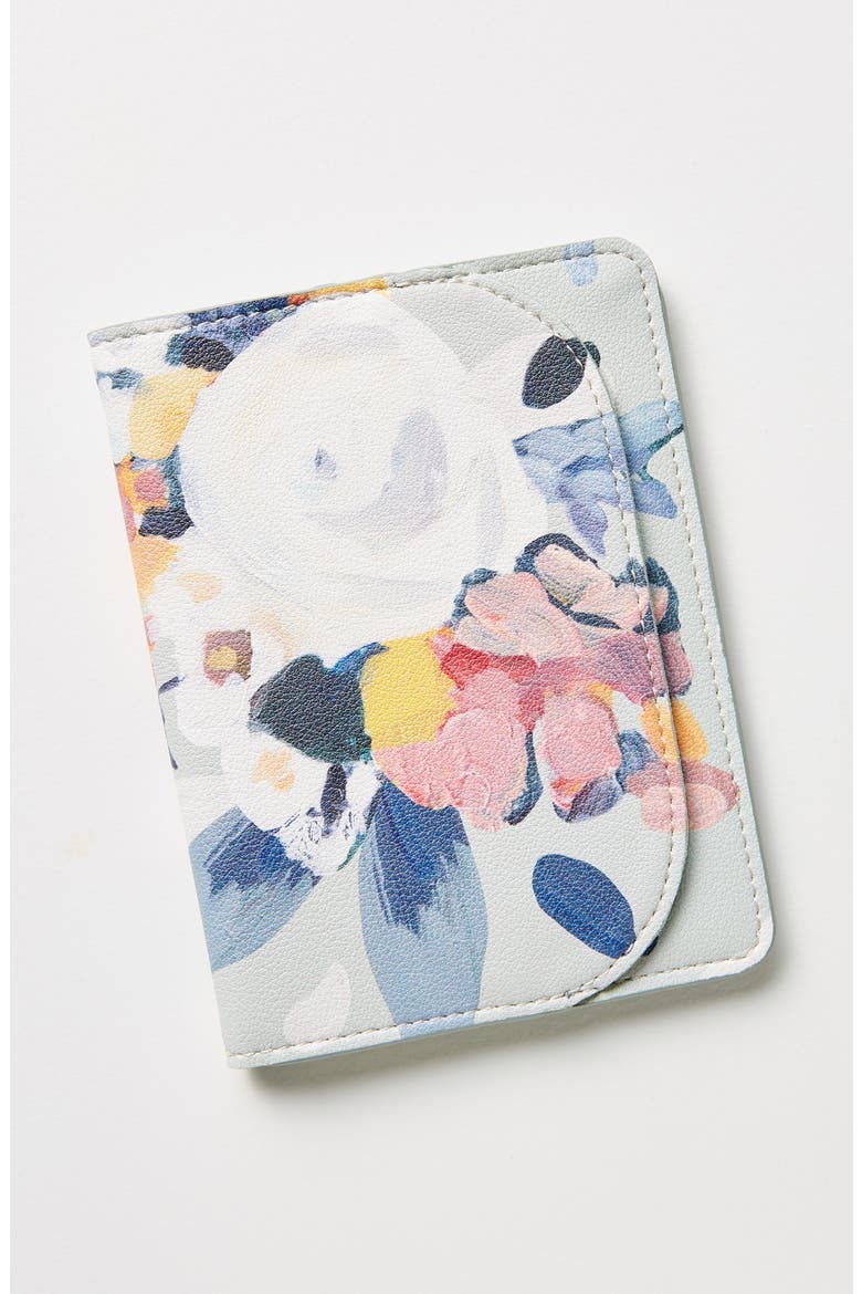 Maribel Faux Leather Passport Holder, Main, color, MULTI