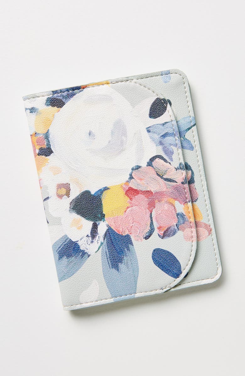 Anthropologie Home Maribel Faux Leather Passport Holder, Main, color, 