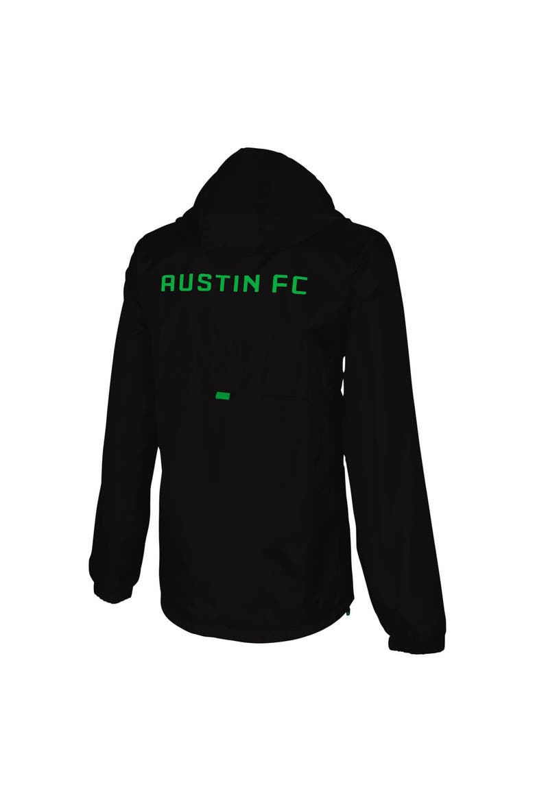 Men's Stadium Essentials Black Austin FC Compete Quarter-Zip Hoodie Jacket, Alternate, color, Black