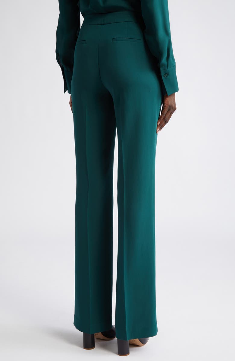Lafayette 148 New York Gates Crepe Flare Leg Pants, Alternate, color, Deep Ivy