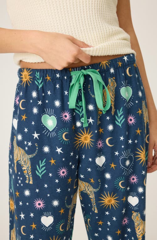 Pj Salvage Flannel Pajama Pants In Blue