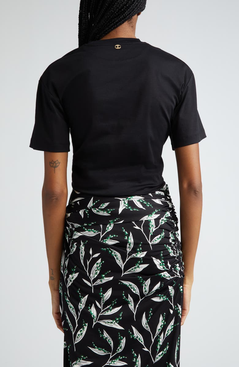 Rabanne Hardware Detail Cotton T-Shirt, Alternate, color, Black