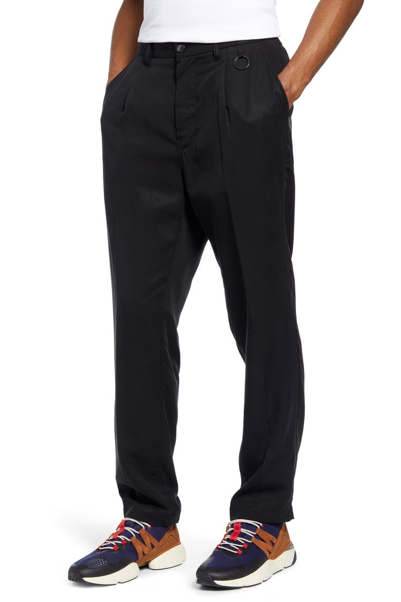 Dean Pleated Pants, Main, color, BLACK