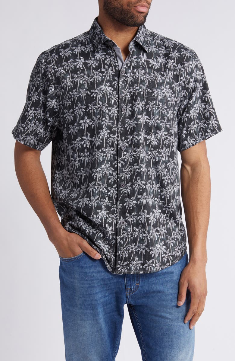Tommy Bahama Paradise Palms Short Sleeve Performance Button-Up Shirt, Main, color, 