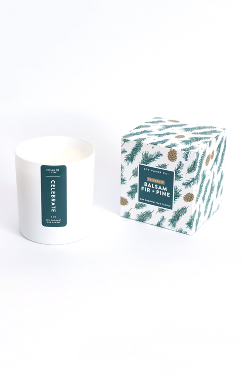 Celebrate Balsam Fir Pine Christmas Tree Coconut Soy Candle