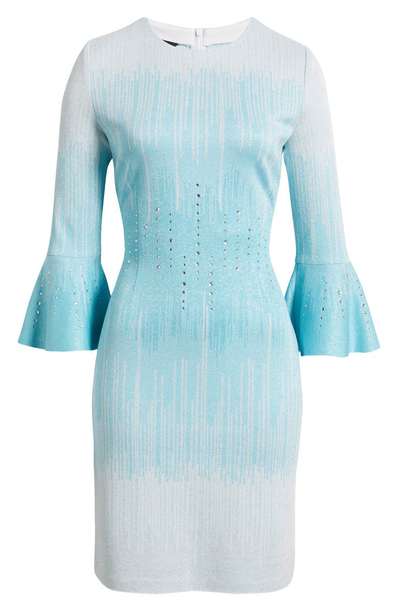 Ming Wang Soft Knit Shimmer Embellished Sheath Dress, Alternate, color, 