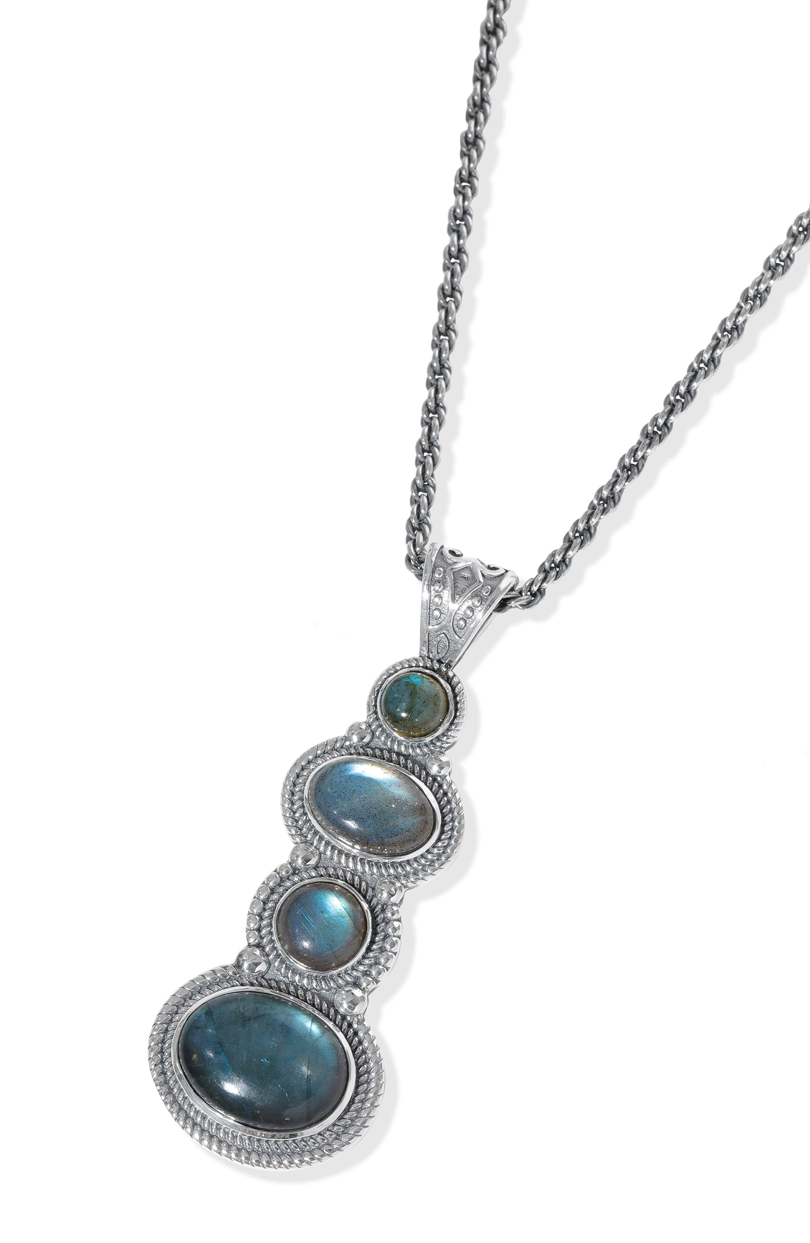 YS GEMS Labradorite Tiered Pendant Necklace (Women) | Nordstromrack