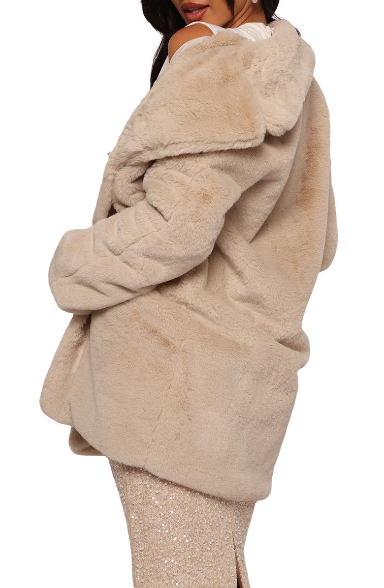 Petal & Pup Meeka Faux Fur Jacket, Alternate, color, Beige