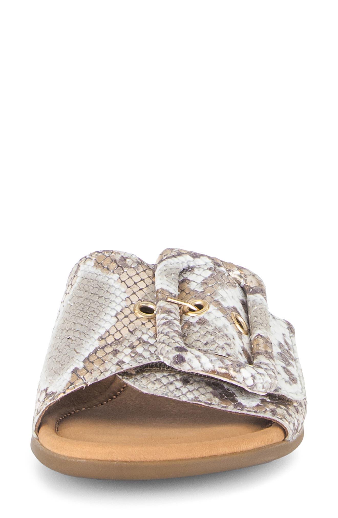 Gabor Buckle Slide Sandal, Alternate, color, Sage