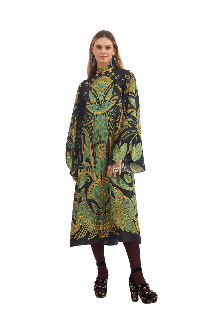 Magnifico Midi Dress The Nile Placée Black, Main, color, The Nile Placée Black