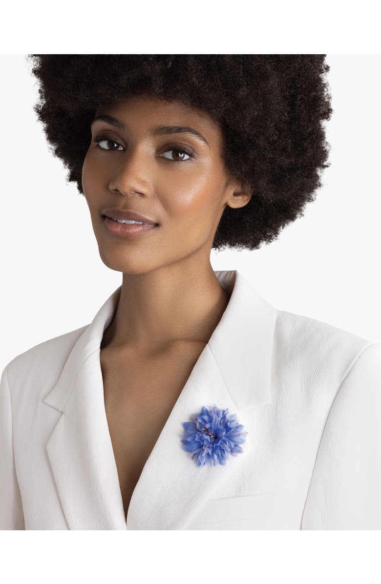 Helena Simon The Blue Cornflower Floral Brooch, Alternate, color, Blue