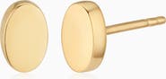 Oradina 14K Gold Sweet Oval Studs