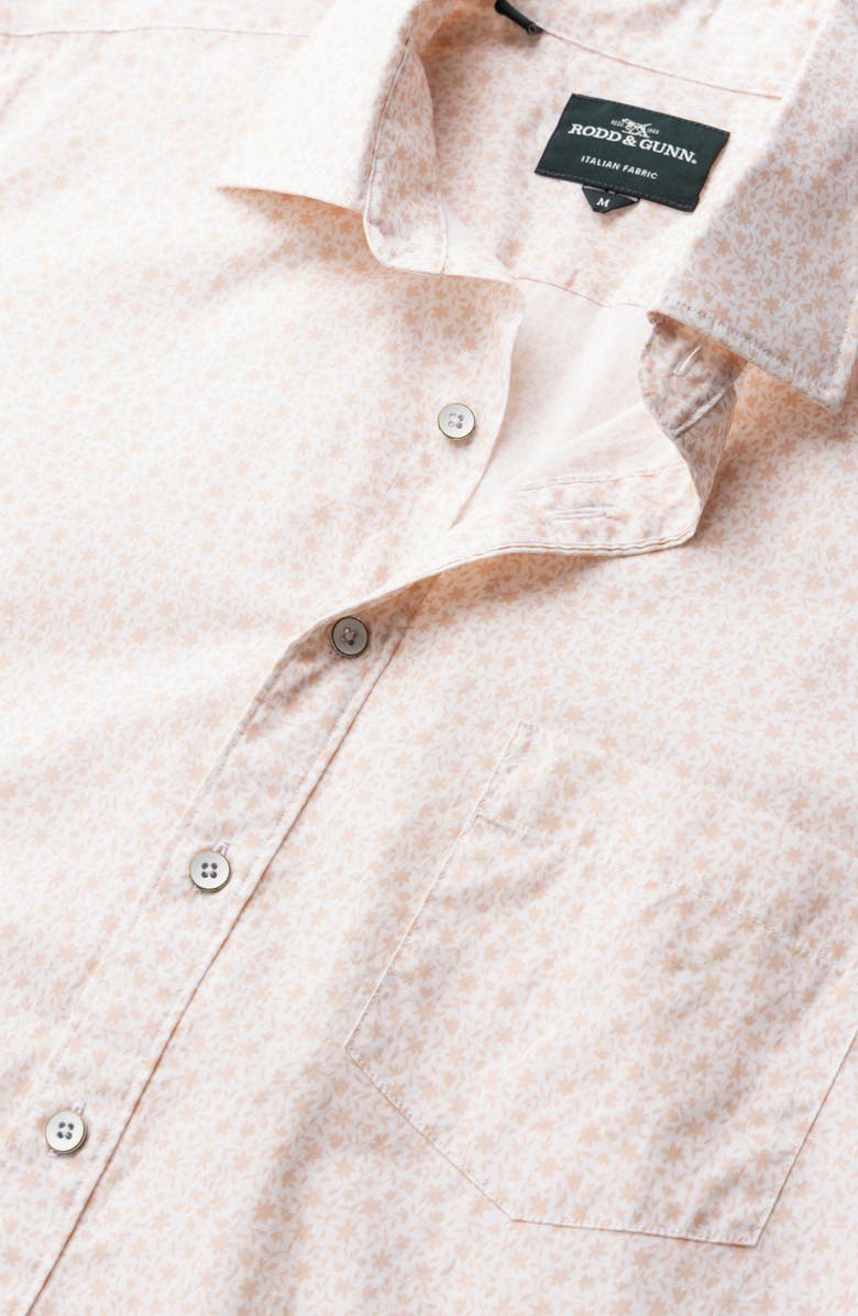Rodd & Gunn Amberely Beach Floral Short Sleeve Button-Up Shirt, Alternate, color, Rosebud