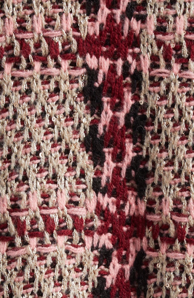 L'AGENCE Maci Sequin Houndstooth Cardigan, Alternate, color, Natural Sequin Multi