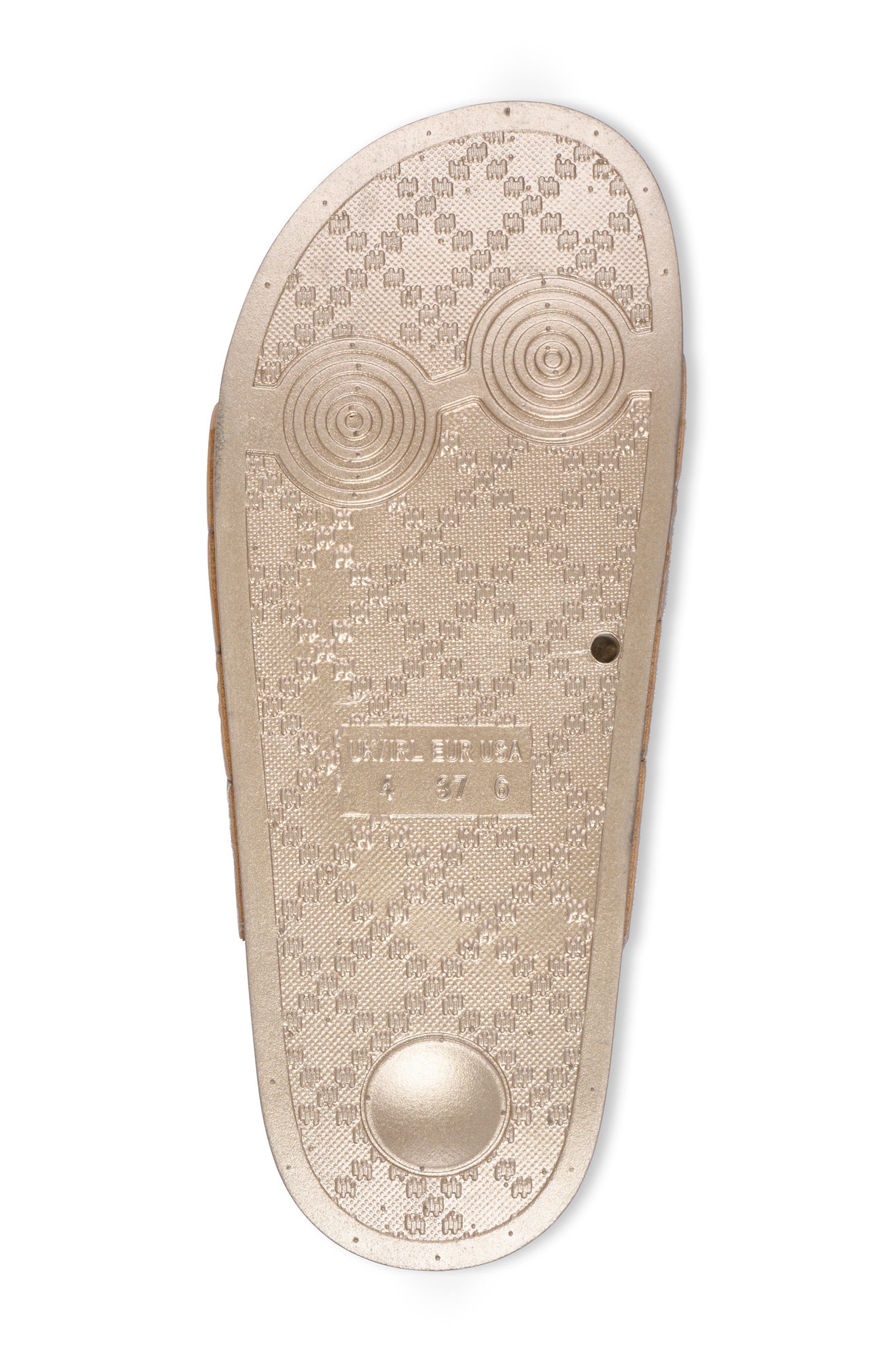 Crisscross Strap Slide Sandal, Alternate, color, GOLD