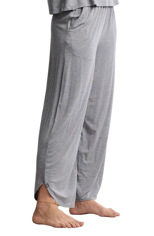 Barefoot Dreams Jersey Crop Wide Leg Pants In Gray