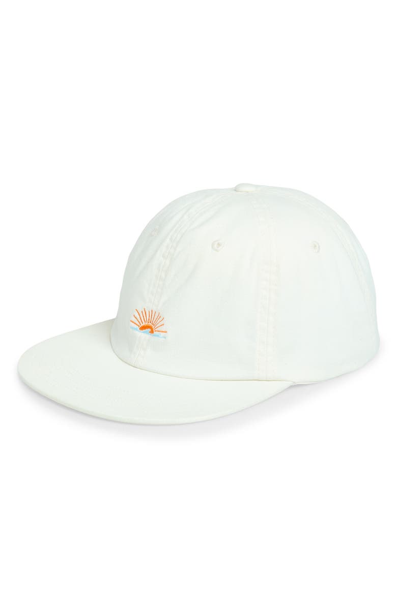 Faherty Pigment Dyed Baseball Cap, Main, color, Egret