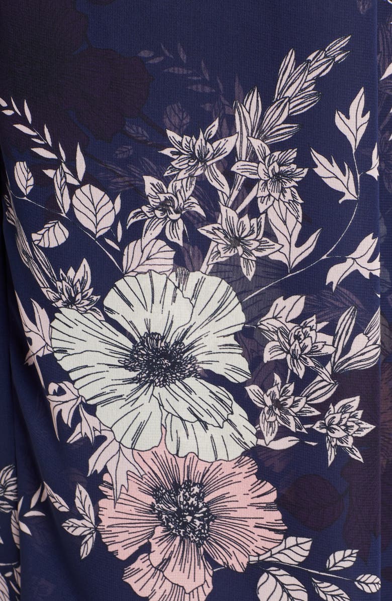 Vince Camuto Floral Print Sleeveless Chiffon Jumpsuit, Alternate, color, 