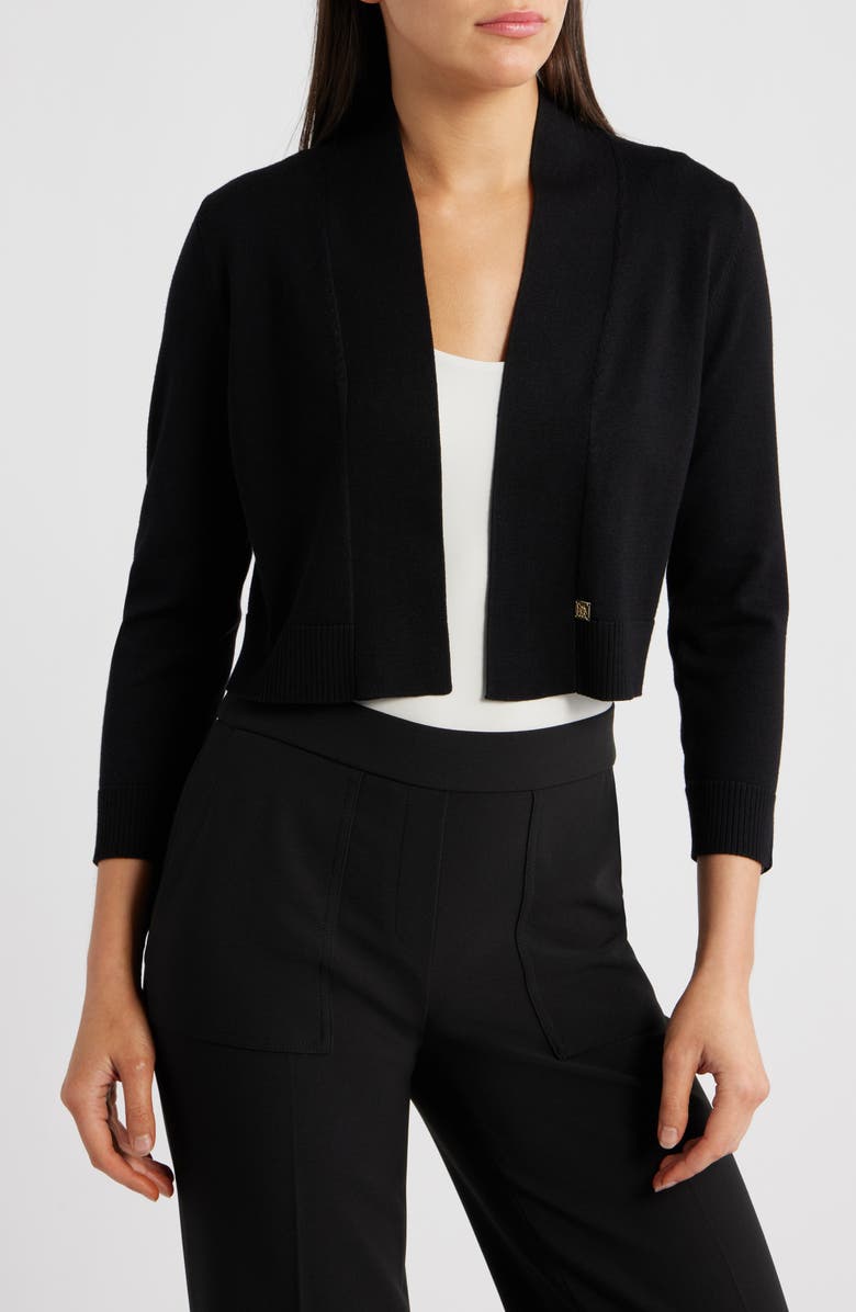 Anne Klein Kissing Front Shrug, Main, color, Anne Black