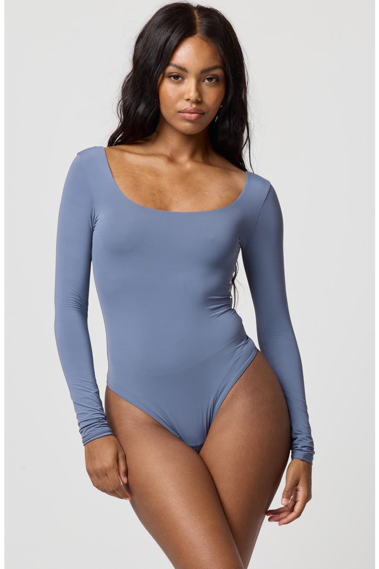 Softie Flex Bodysuit, Alternate, color, GRISAILLE